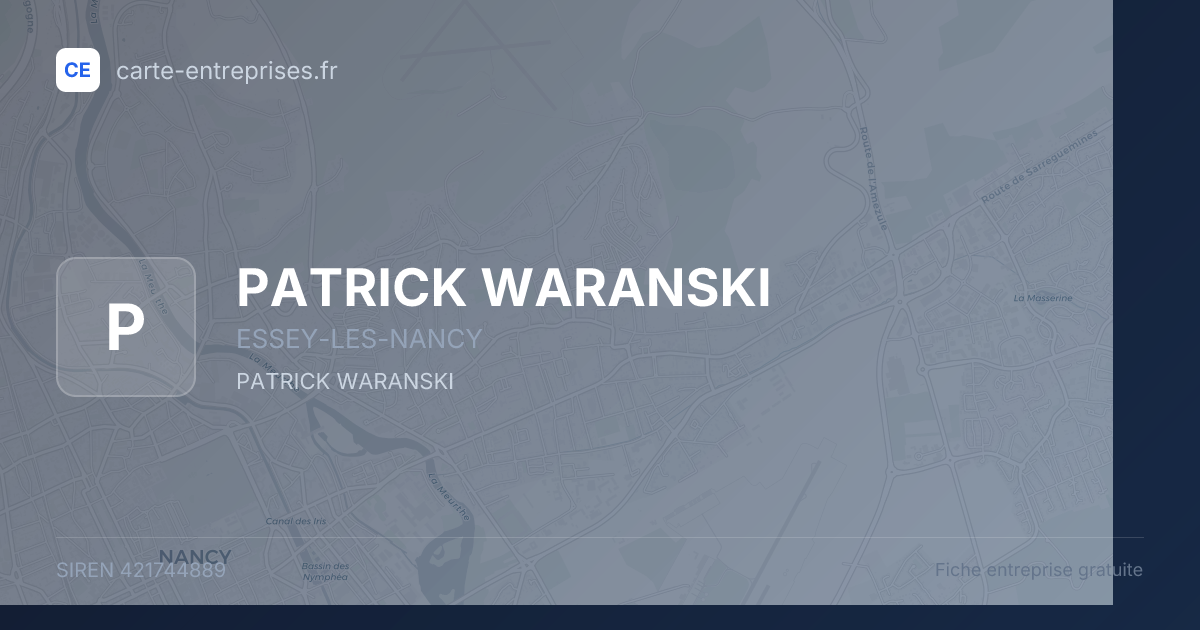 PATRICK WARANSKI — 421744889 — fiche entreprise