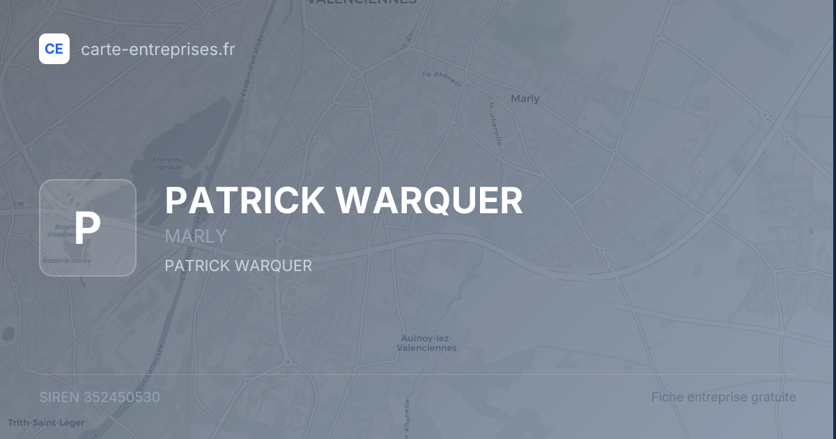 PATRICK WARQUER — 352450530 — fiche entreprise