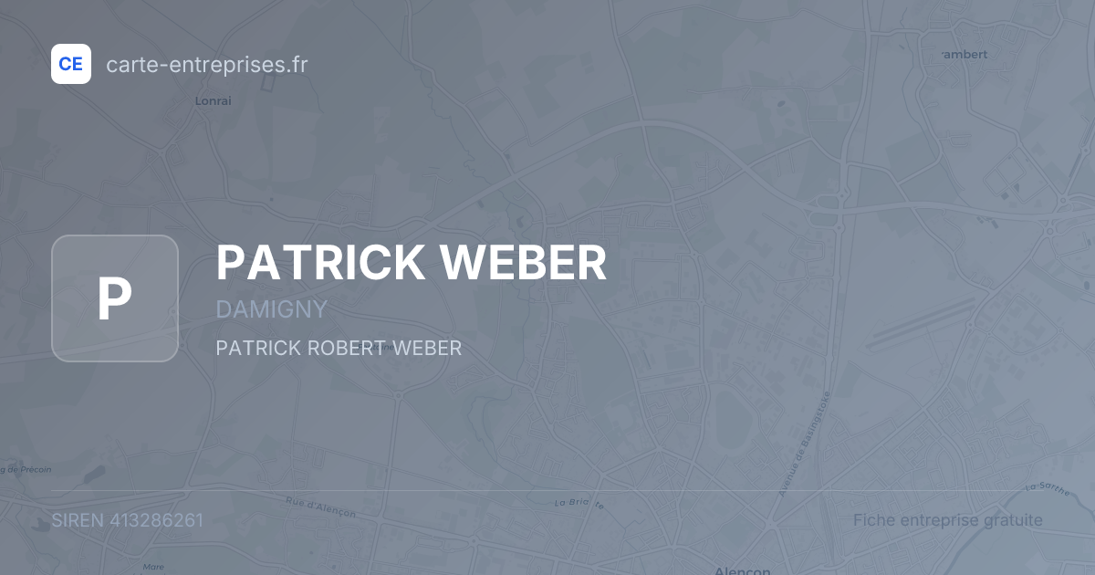PATRICK WEBER — 413286261 — fiche entreprise