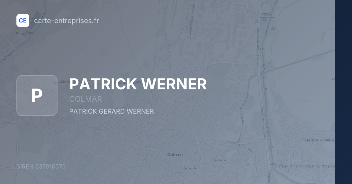 PATRICK WERNER — 337816375 — fiche entreprise