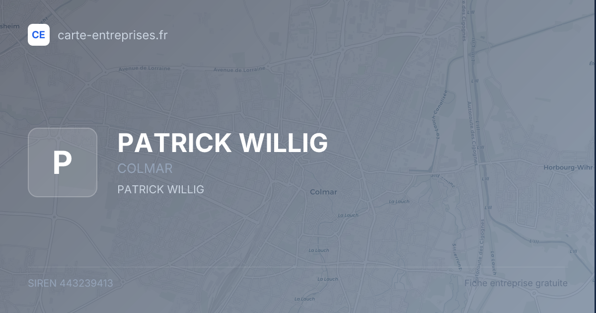 PATRICK WILLIG — 443239413 — fiche entreprise