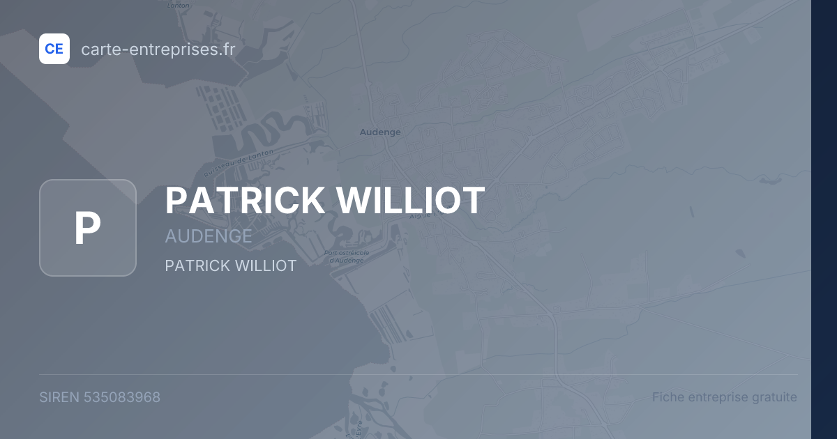 PATRICK WILLIOT — 535083968 — fiche entreprise