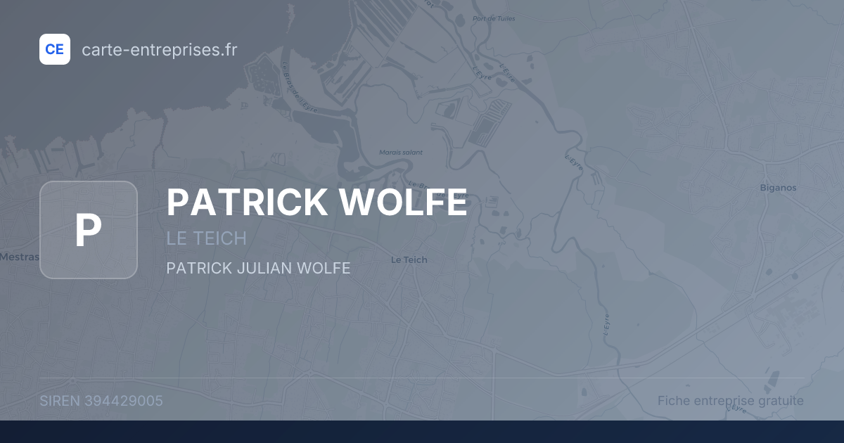 PATRICK WOLFE — 394429005 — fiche entreprise