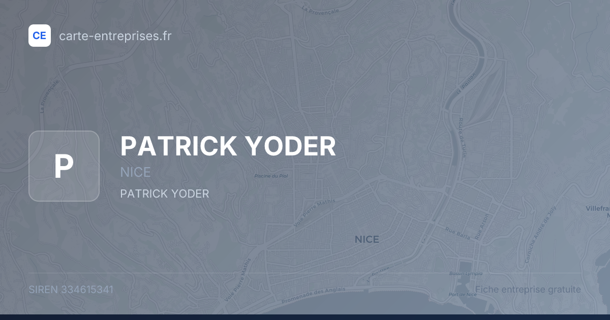 PATRICK YODER — 334615341 — fiche entreprise