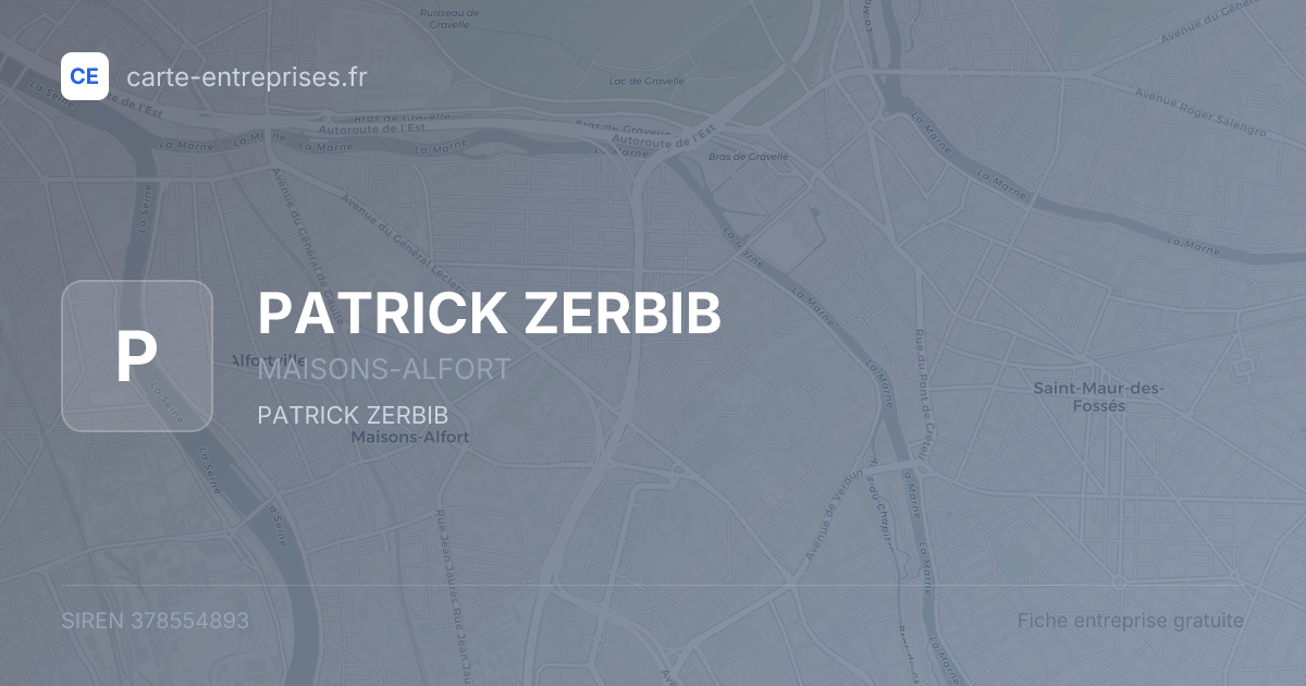 PATRICK ZERBIB — 378554893 — fiche entreprise