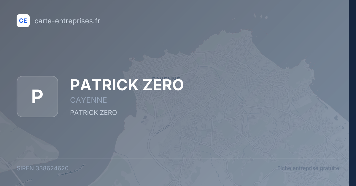 PATRICK ZERO — 338624620 — fiche entreprise