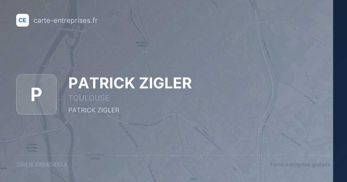 PATRICK ZIGLER — 889404554 — fiche entreprise