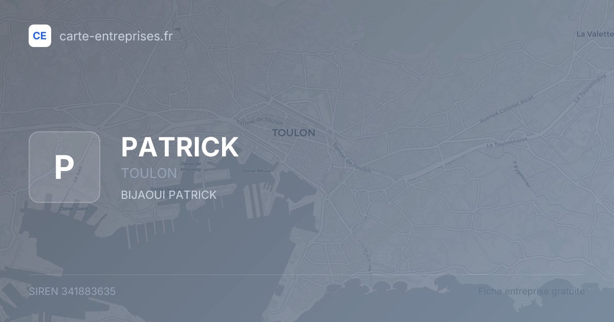 PATRICK — 341883635 — fiche entreprise