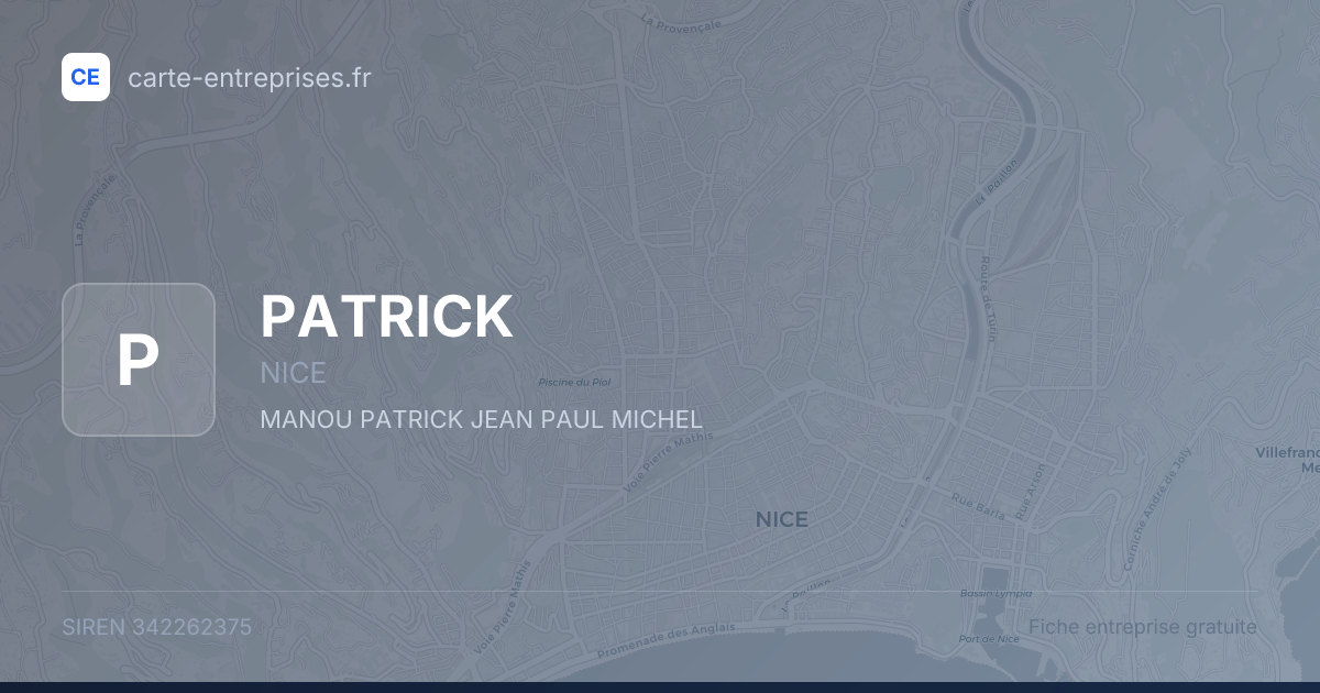 PATRICK — 342262375 — fiche entreprise