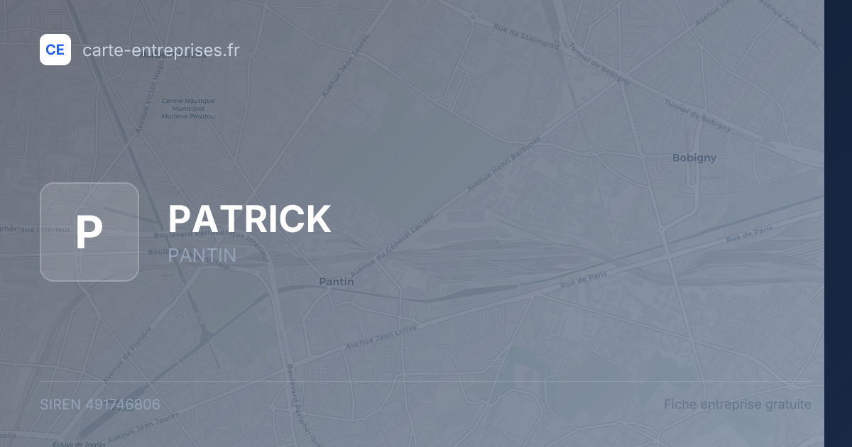 PATRICK — 491746806 — fiche entreprise
