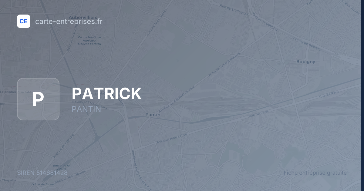 PATRICK — 514681428 — fiche entreprise