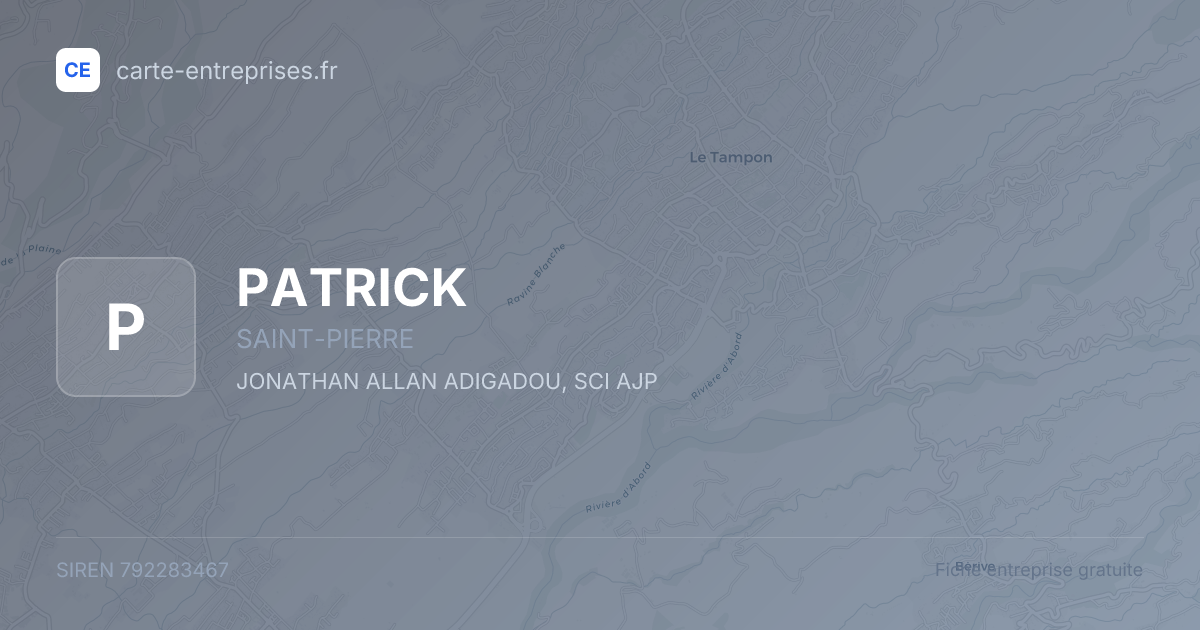 PATRICK — 792283467 — fiche entreprise