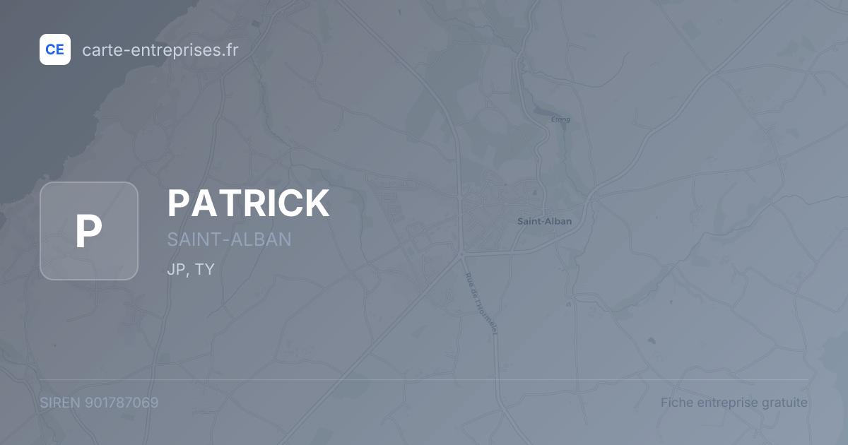 PATRICK — 901787069 — fiche entreprise