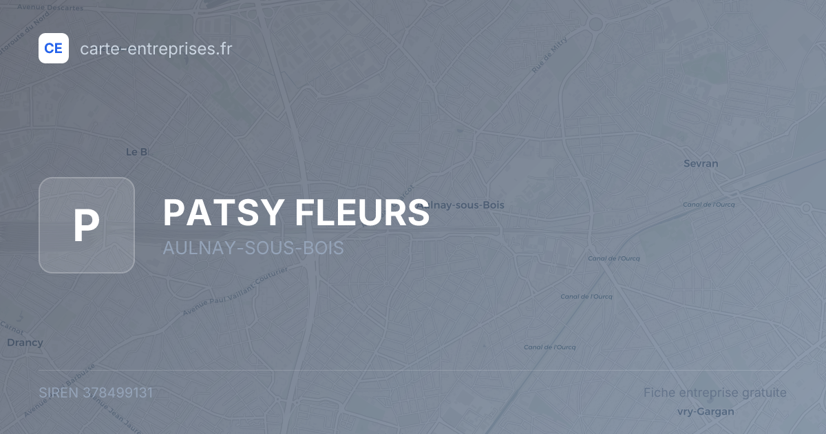 PATSY FLEURS — 378499131 — fiche entreprise