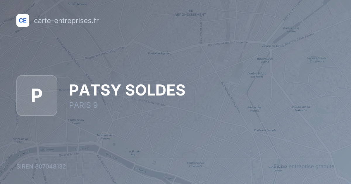 PATSY SOLDES — 307048132 — fiche entreprise