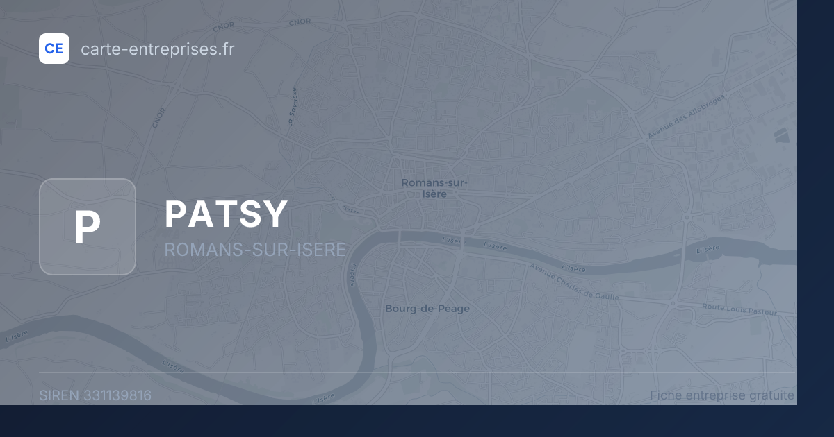 PATSY — 331139816 — fiche entreprise