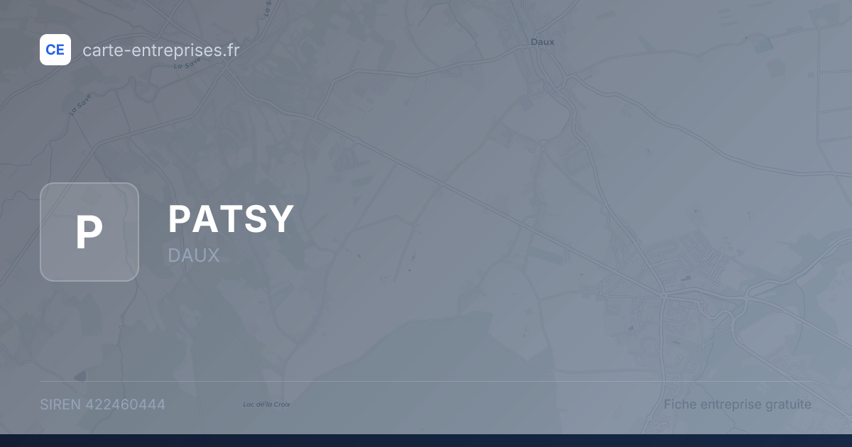 PATSY — 422460444 — fiche entreprise