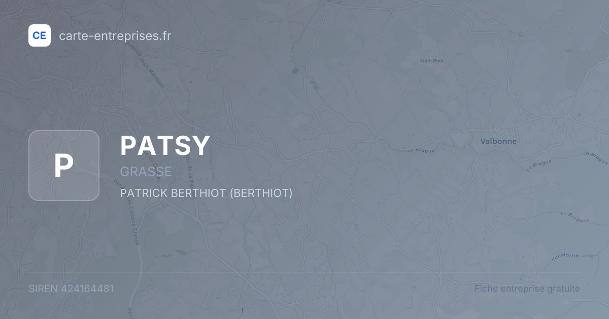 PATSY — 424164481 — fiche entreprise