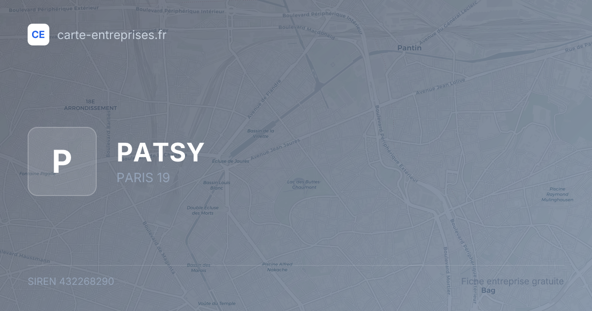 PATSY — 432268290 — fiche entreprise