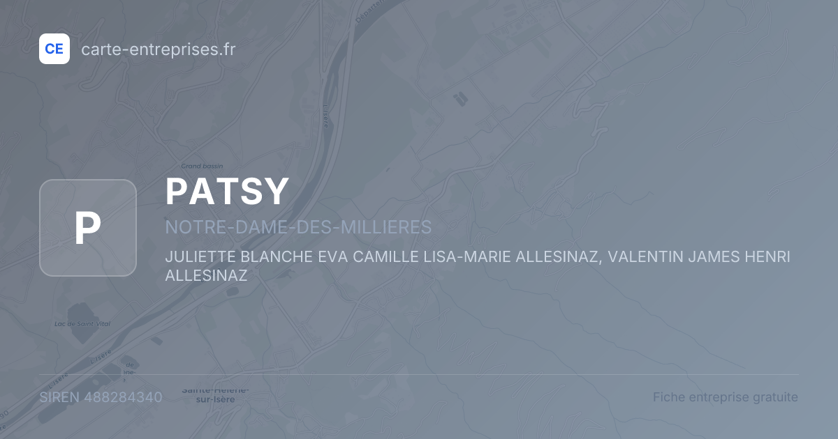 PATSY — 488284340 — fiche entreprise