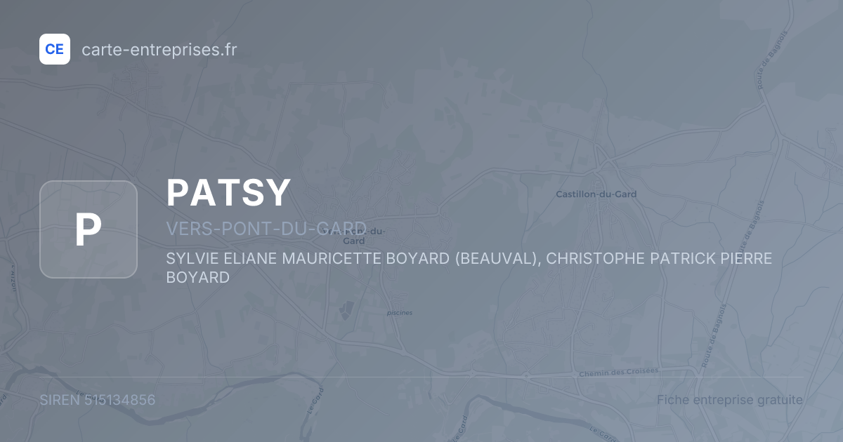 PATSY — 515134856 — fiche entreprise