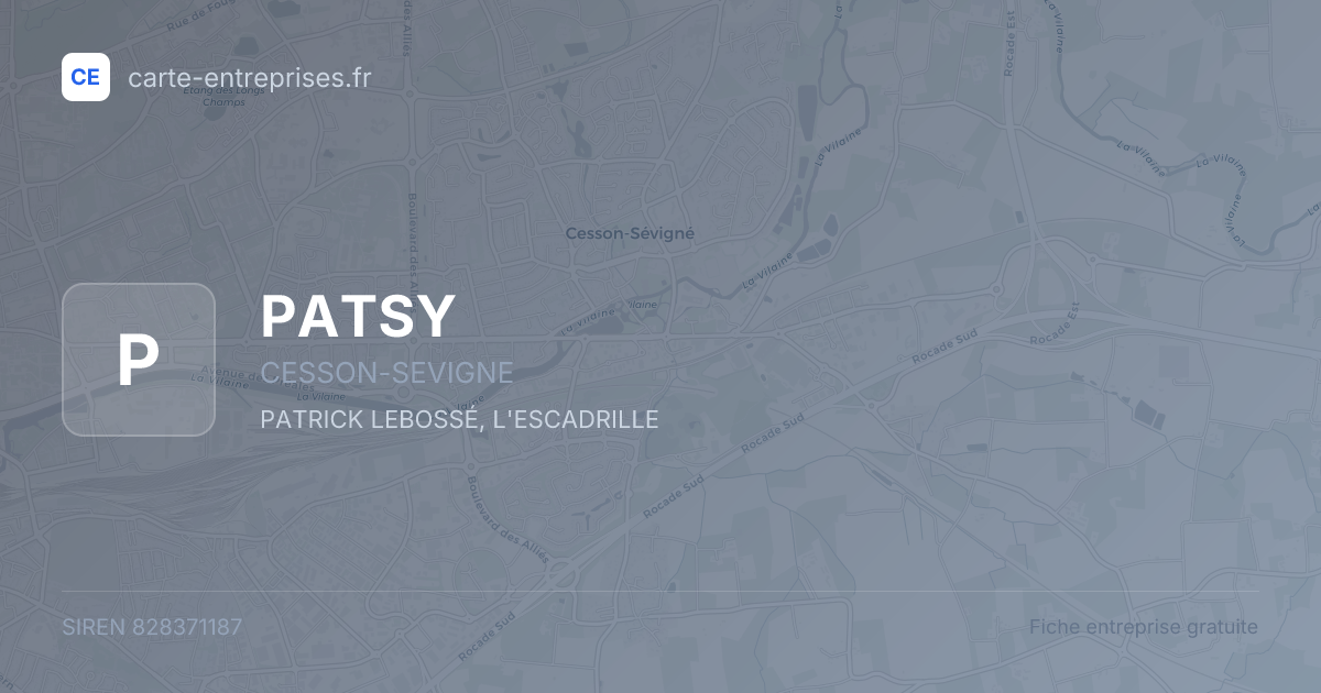 PATSY — 828371187 — fiche entreprise