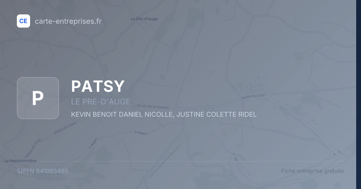 PATSY — 841065485 — fiche entreprise