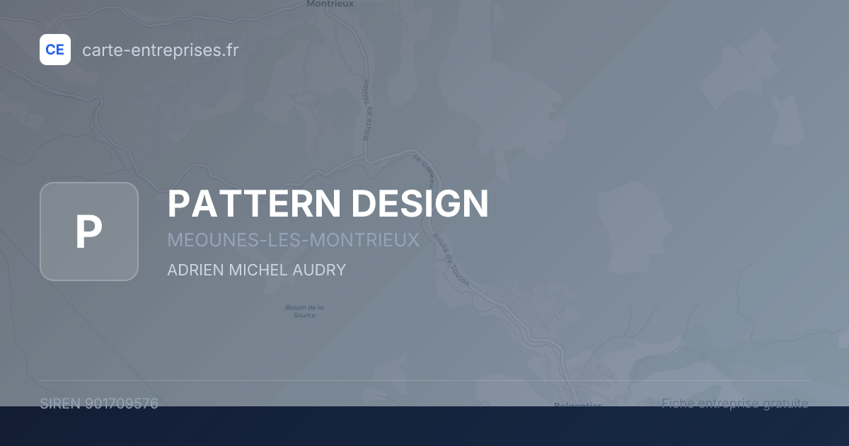 PATTERN DESIGN — 901709576 — fiche entreprise