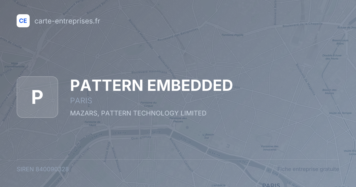 PATTERN EMBEDDED — 840090328 — fiche entreprise