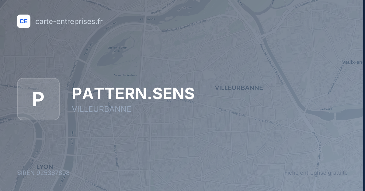 PATTERN.SENS — 925367898 — fiche entreprise