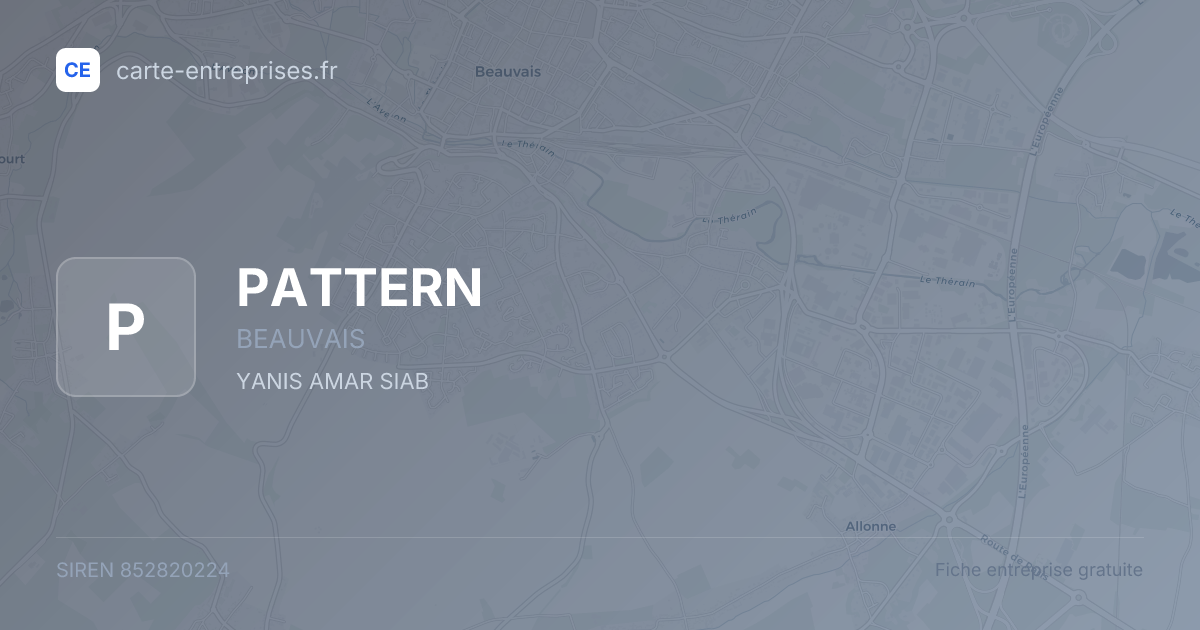 PATTERN — 852820224 — fiche entreprise