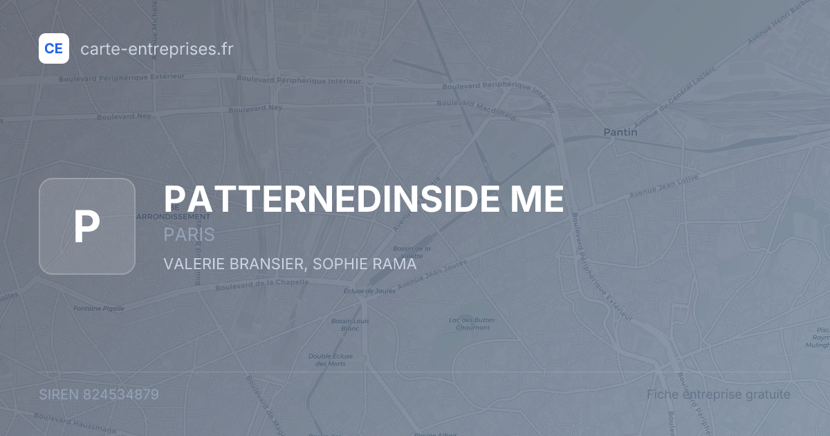PATTERNEDINSIDE ME — 824534879 — fiche entreprise