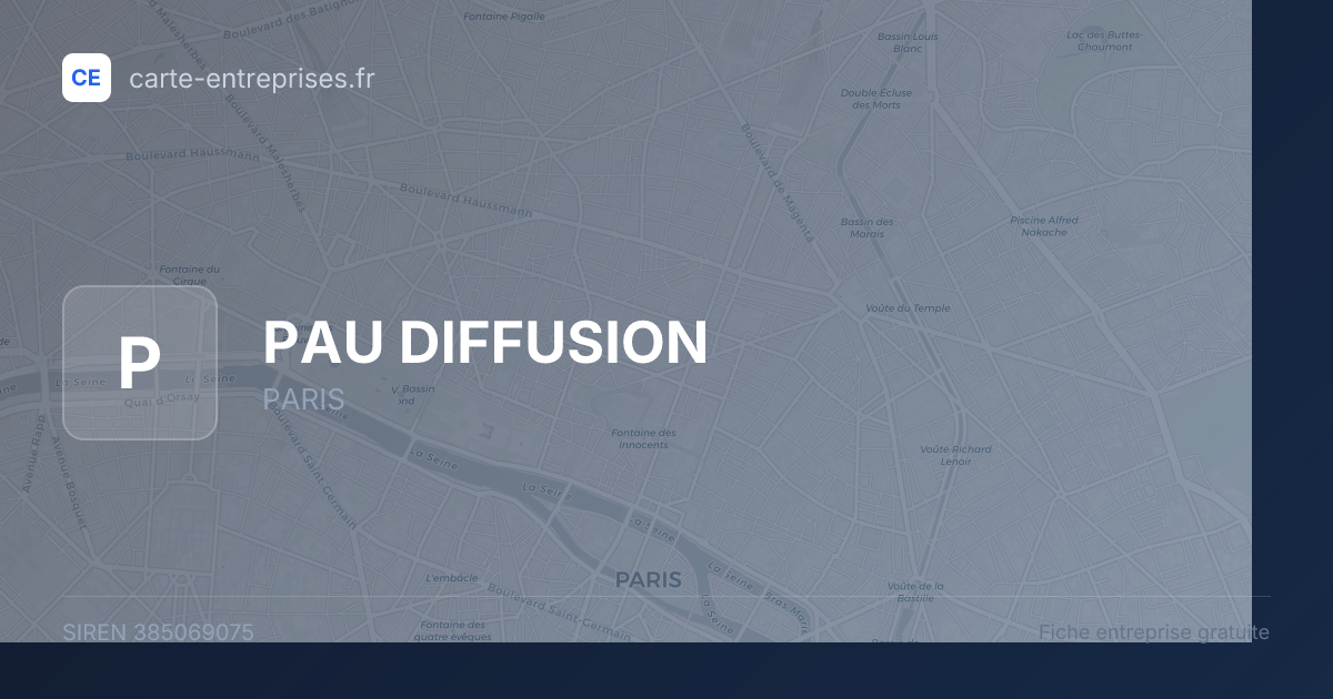 PAU DIFFUSION — 385069075 — fiche entreprise