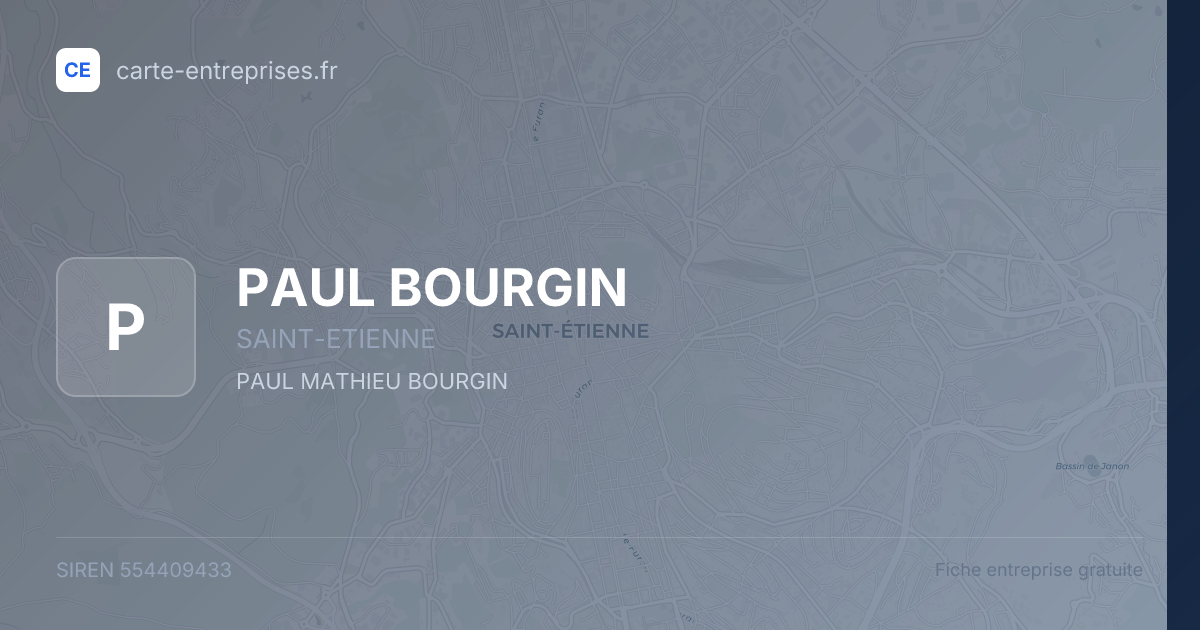PAUL BOURGIN — 554409433 — fiche entreprise