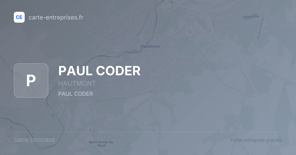 PAUL CODER — 310051826 — fiche entreprise