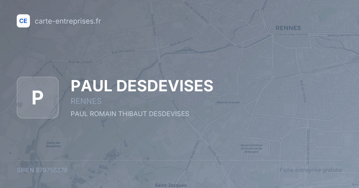 PAUL DESDEVISES — 879758878 — fiche entreprise