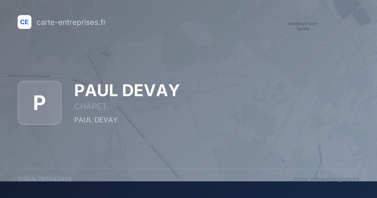 PAUL DEVAY — 785042425 — fiche entreprise