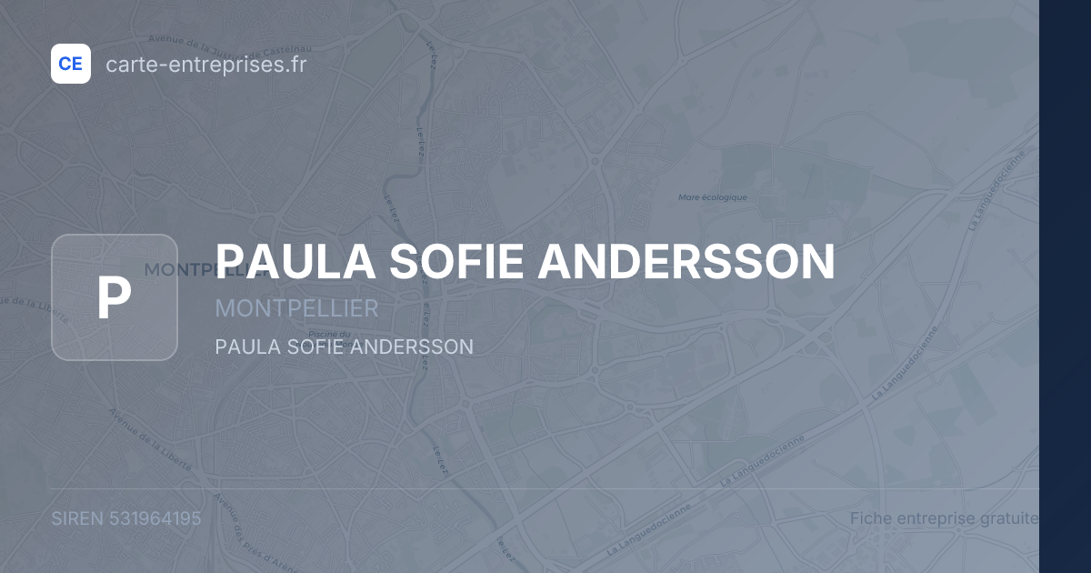 PAULA SOFIE ANDERSSON — 531964195 — fiche entreprise