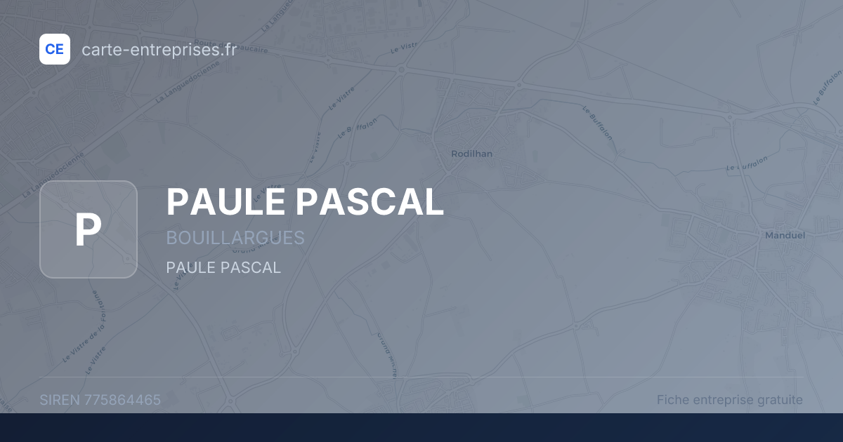 PAULE PASCAL — 775864465 — fiche entreprise