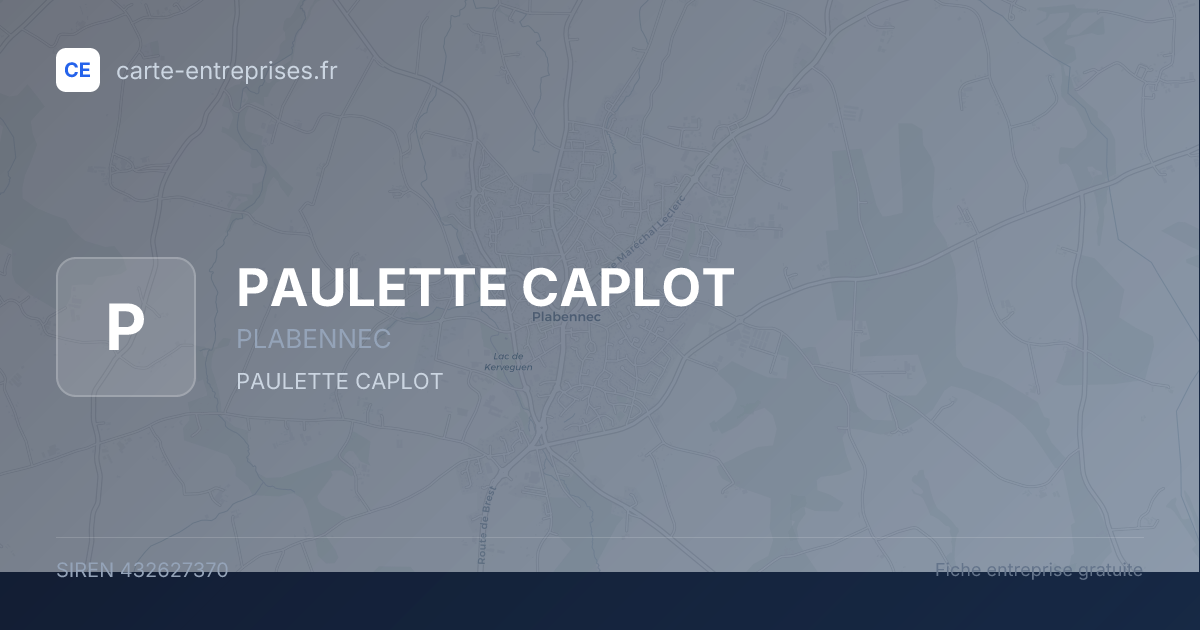 PAULETTE CAPLOT — 432627370 — fiche entreprise