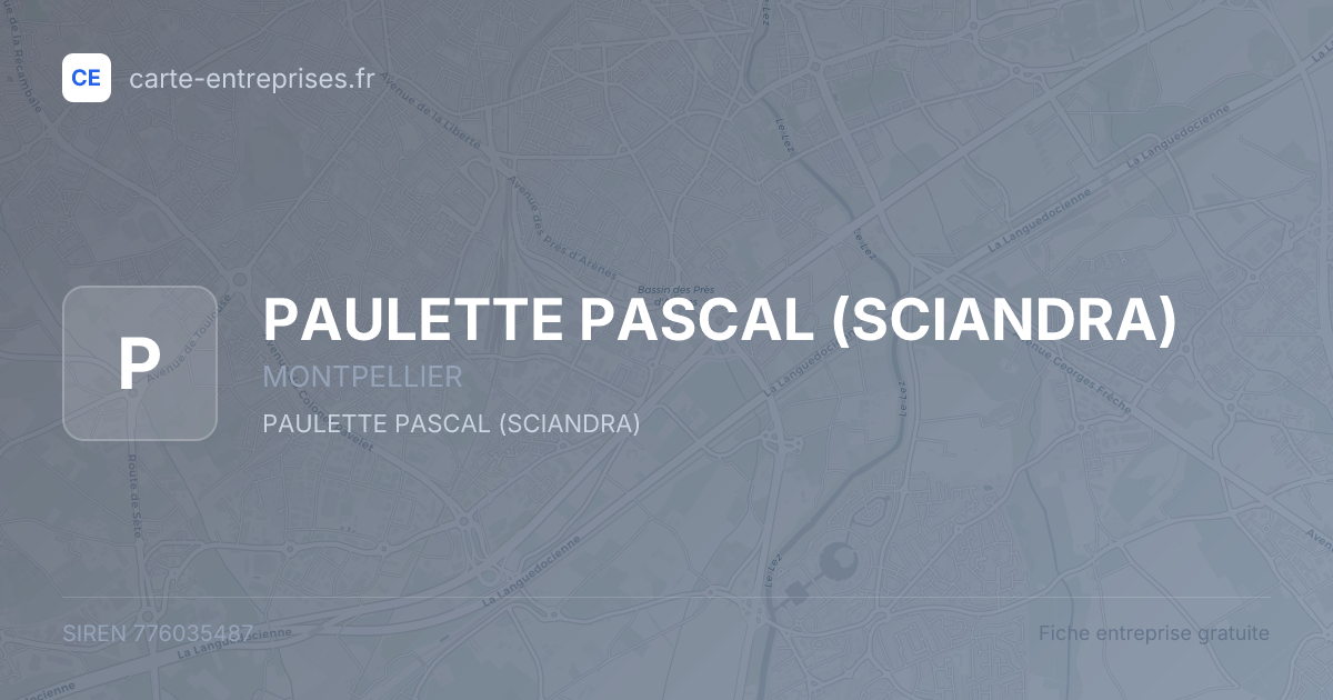 PAULETTE PASCAL (SCIANDRA) — 776035487 — fiche entreprise