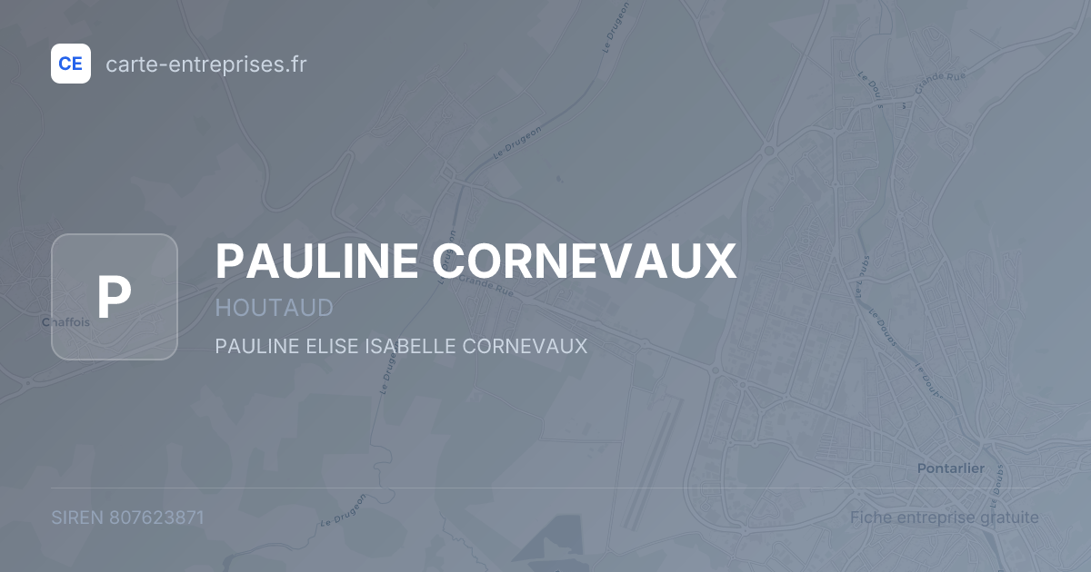 PAULINE CORNEVAUX — 807623871 — fiche entreprise