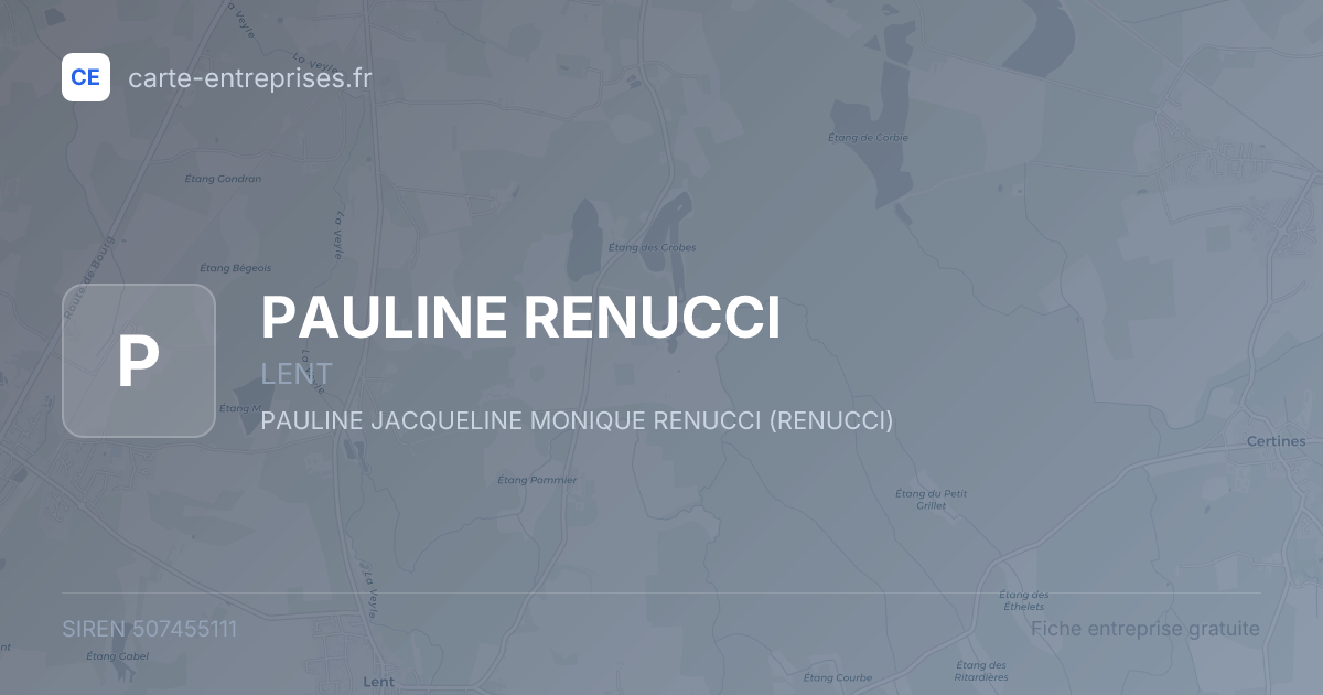 PAULINE RENUCCI — 507455111 — fiche entreprise