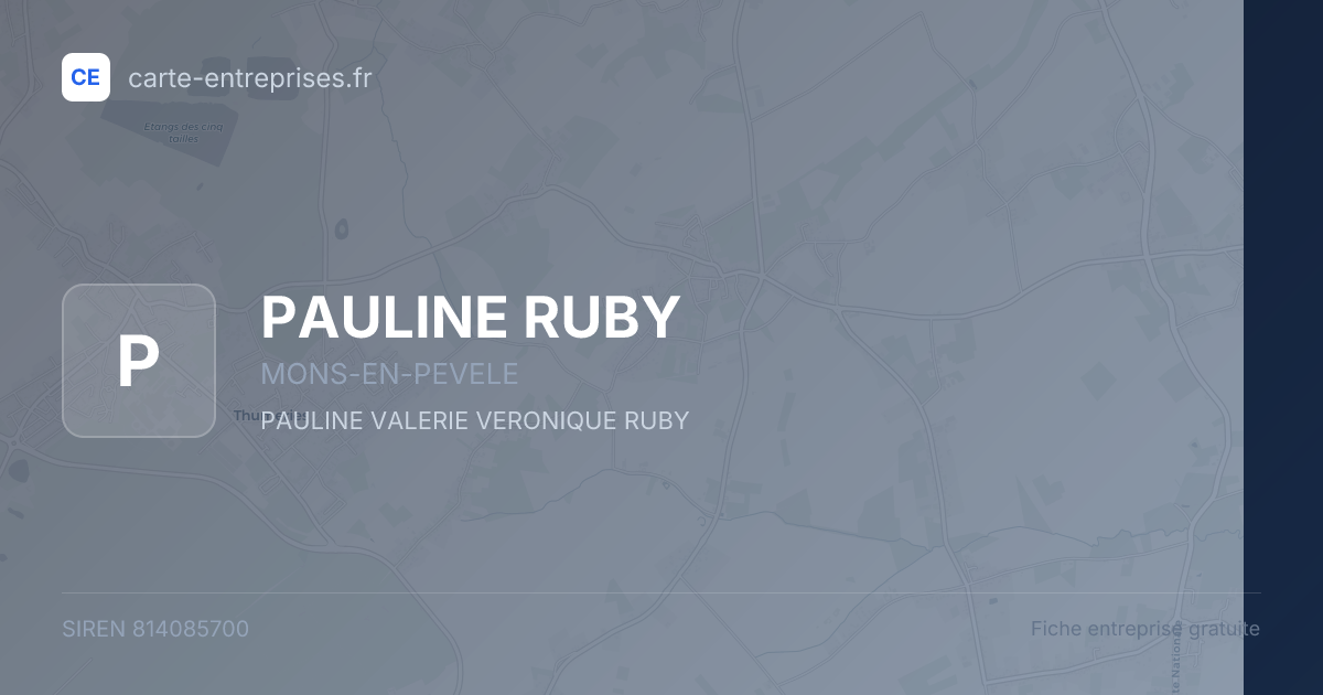 PAULINE RUBY — 814085700 — fiche entreprise