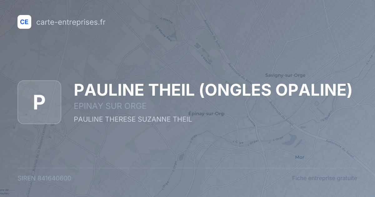 PAULINE THEIL (ONGLES OPALINE) — 841640600 — fiche entreprise