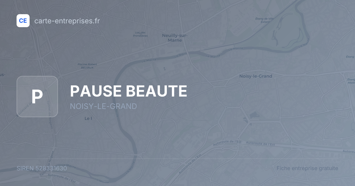 PAUSE BEAUTE — 528331630 — fiche entreprise