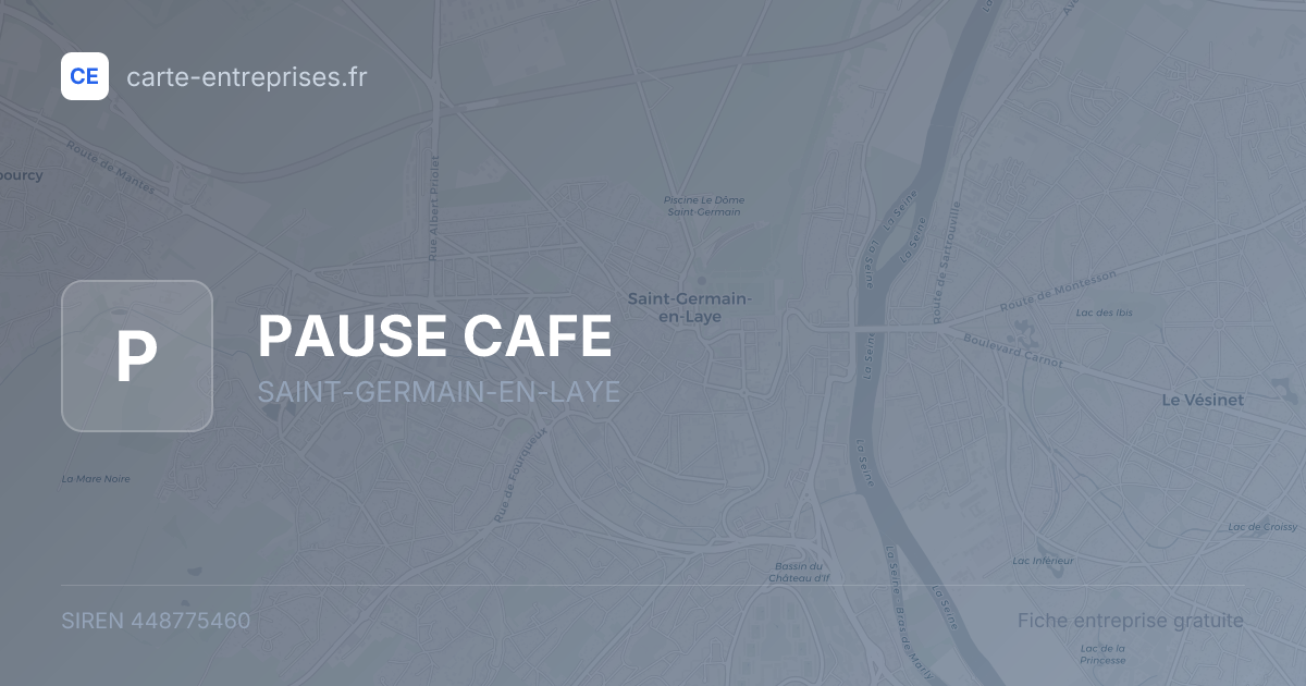 PAUSE CAFE — 448775460 — fiche entreprise
