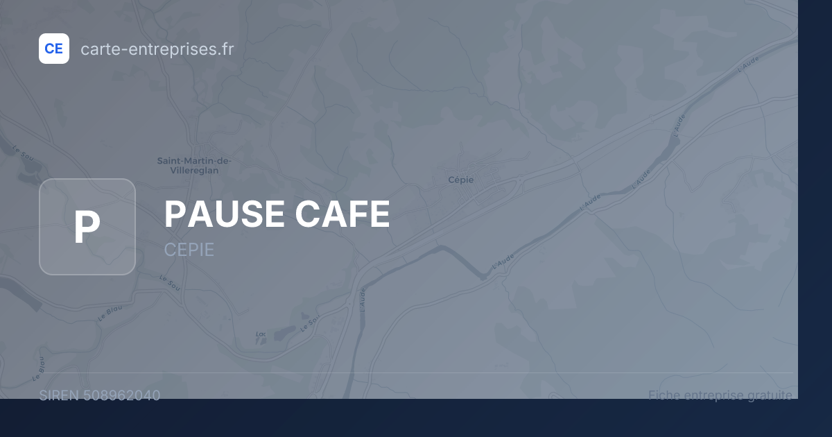 PAUSE CAFE — 508962040 — fiche entreprise