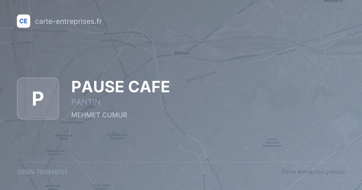 PAUSE CAFE — 788948131 — fiche entreprise