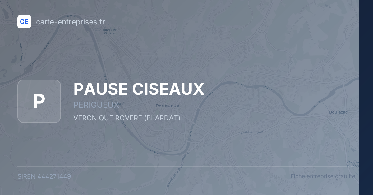 PAUSE CISEAUX — 444271449 — fiche entreprise